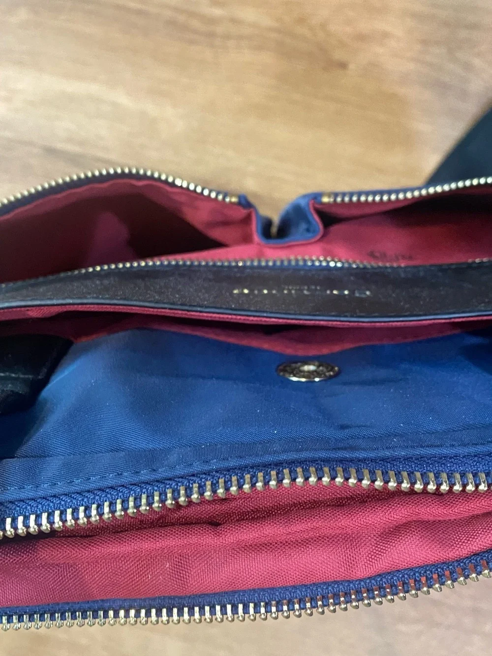 Navy Laptop Briefcase with Shoulder Strap